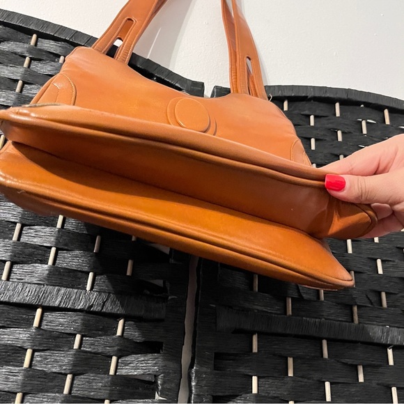 Lou Taylor Vintage Burnt Orange Bag with Mirror - Picture 3 of 10